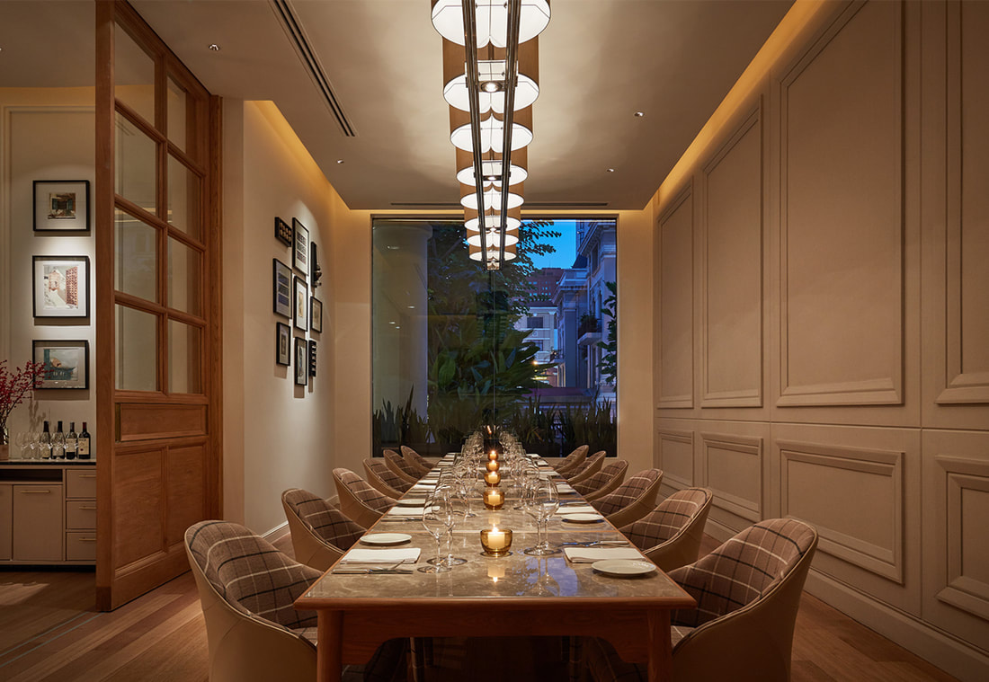 Barcaccia private dining room at Park Hyatt Saigon