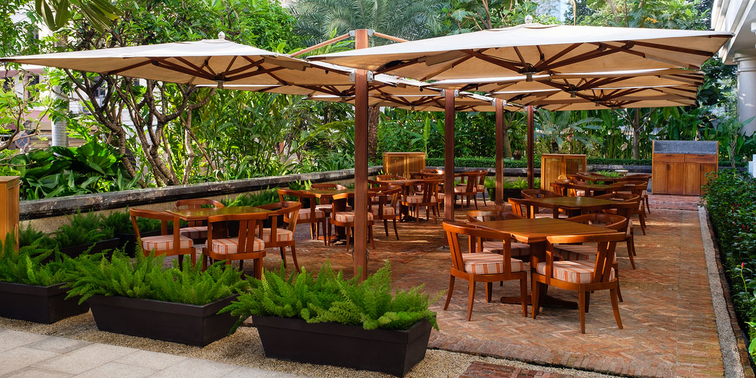 opera terrace dining area at Park Hyatt Saigon
